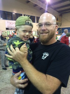 Jamie and nephew William enjoying the festivities 