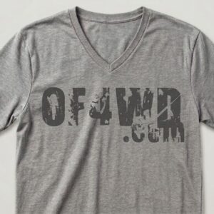 V Neck Grey Heather wDark Grey Logo OF4WD